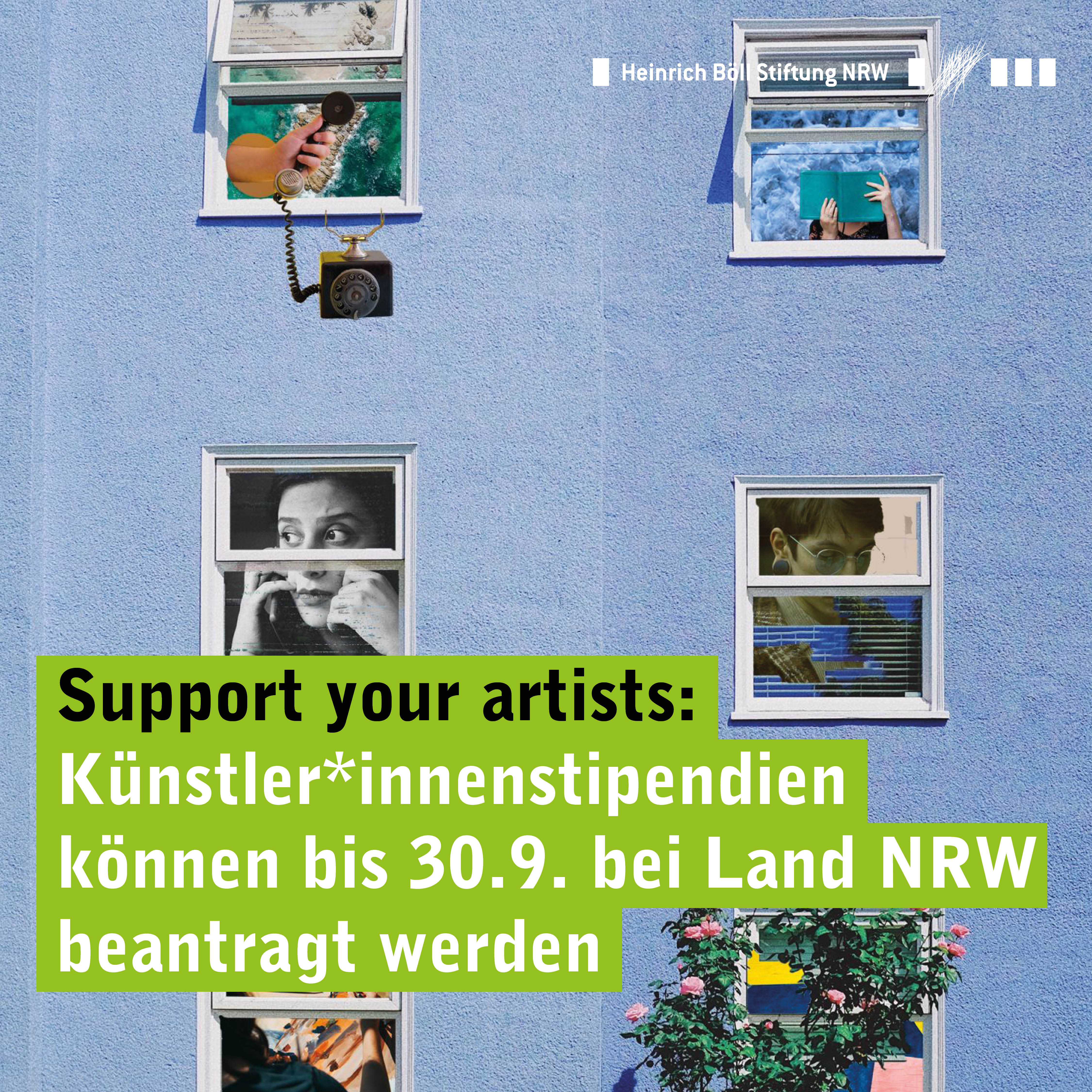 Support your artists: Künstler*innenstipendien bis 30.9