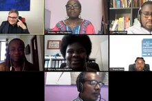 Eine Gruppe von Menschen im Zoomcall