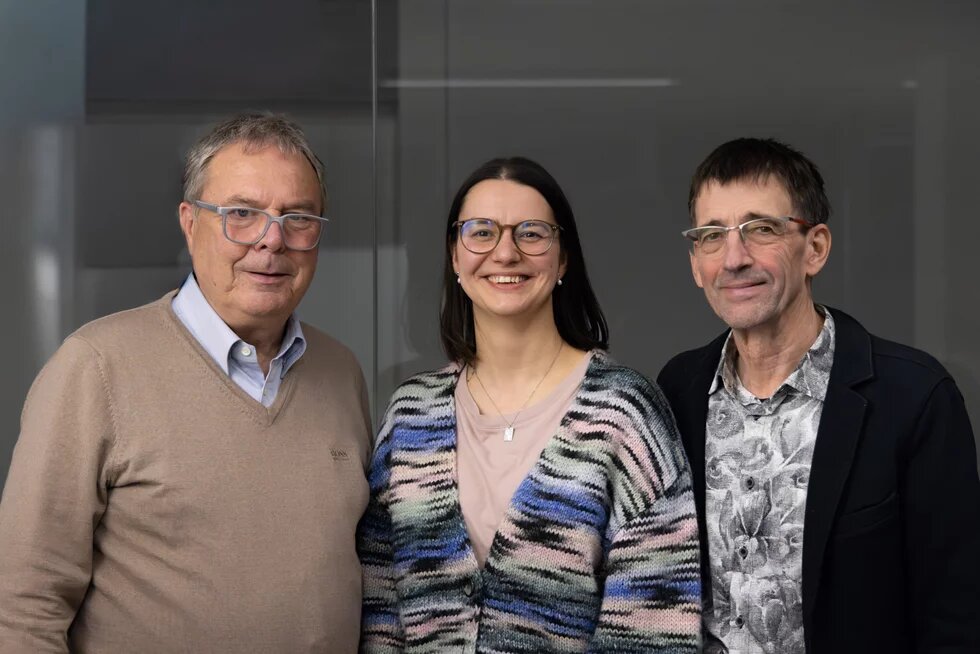Das Bild zeigt Joachim Heinlein, Adrianna Gorczyk und Uli Burmeister (v.l.)