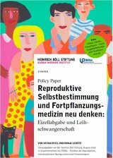 Illustration einer bunten Familie, darüber Text: Reproduktive Selbstbestimmung und Fortpflanzungsmedizin neu denken